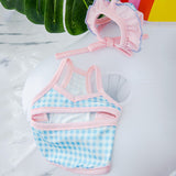 Pet swimsuit cat shapewear with swimming cap one piece suspender bikini dog vest swimsuit - V.I.P Digital Presence