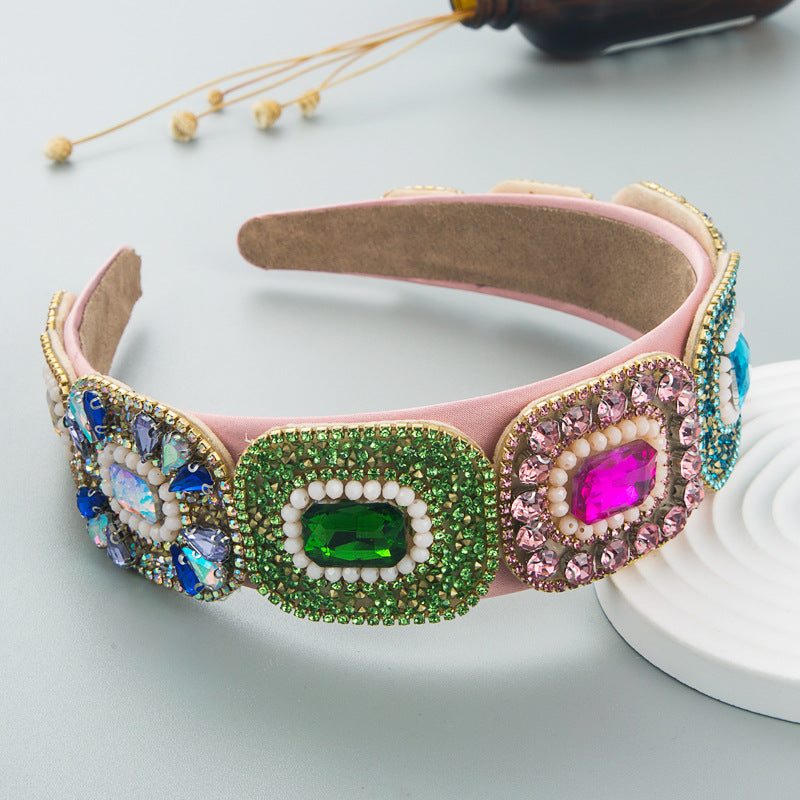 Hair Hoop Fashion New Bright Crystal Baroque Hair Band Hair Cave High Quality Small Fragrance Head Hoop Hair Accessories - V.I.P Digital Presence