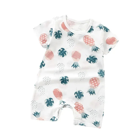 Cotton Newborn Baby Cartoon Short Sleeve Knitted Romper Boy Girl Summer Clothes Bebe Thin Pajamas One Pieces Bodysuit 0-24M - V.I.P Digital Presence
