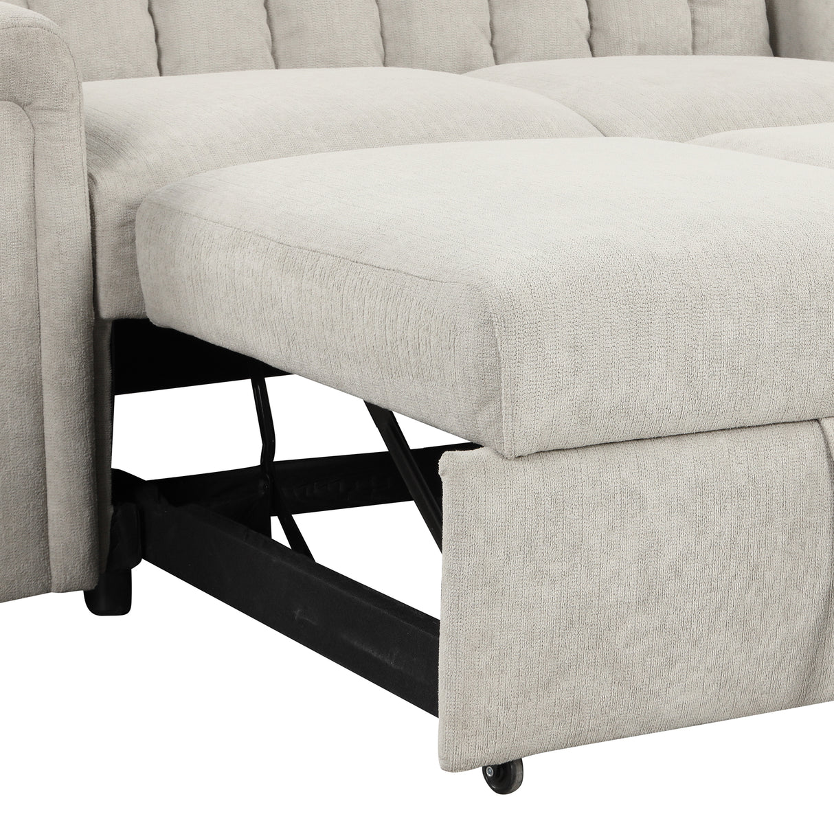 U_STYLE Convertible Soft Cushion Sofa Pull Bed ,for Two People to Sit On - V.I.P Digital Presence