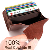 Genuine Leather Card Wallet for Men and Women Cowhide Business Card Holder Credit Card Purse - V.I.P Digital Presence