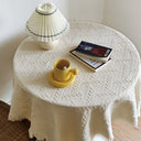 Mantel de encaje blanco estilo Ins, mantel de café, foto artística, tejido retro francés 