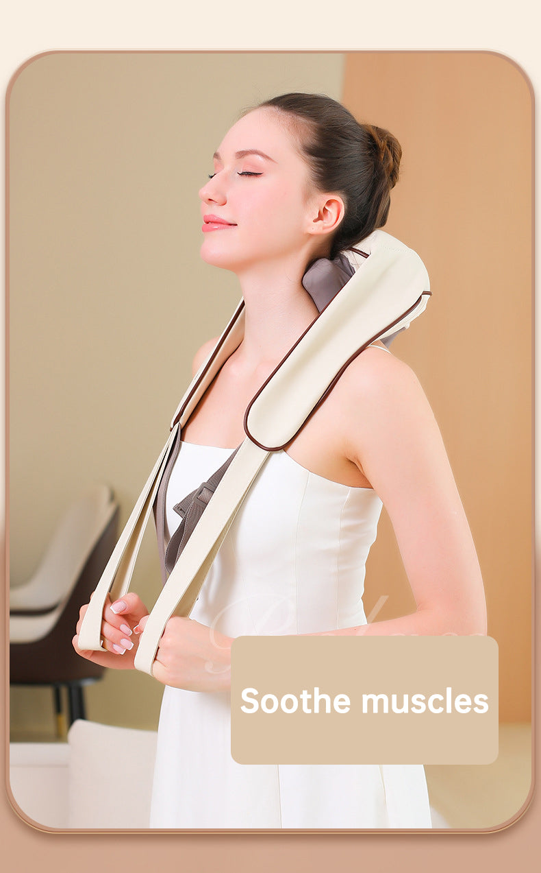 USB-C Rechargeable Kneading Massage Hot Compress Shiatsu Back Shoulder Neck Massager for Pain Relief - V.I.P Digital Presence