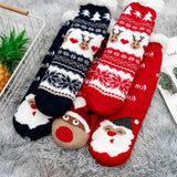 Christmas Floor Socks Indoor Home Sleep Winter Plush Thick Long Socks Women's Postpartum Socks Anti slip - V.I.P Digital Presence