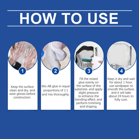 Plastic Steel Mud Iron Glue Leak Repair Waterproof Strong Repair Tile Multi-Functional Ab Adhesive Glue - V.I.P Digital Presence