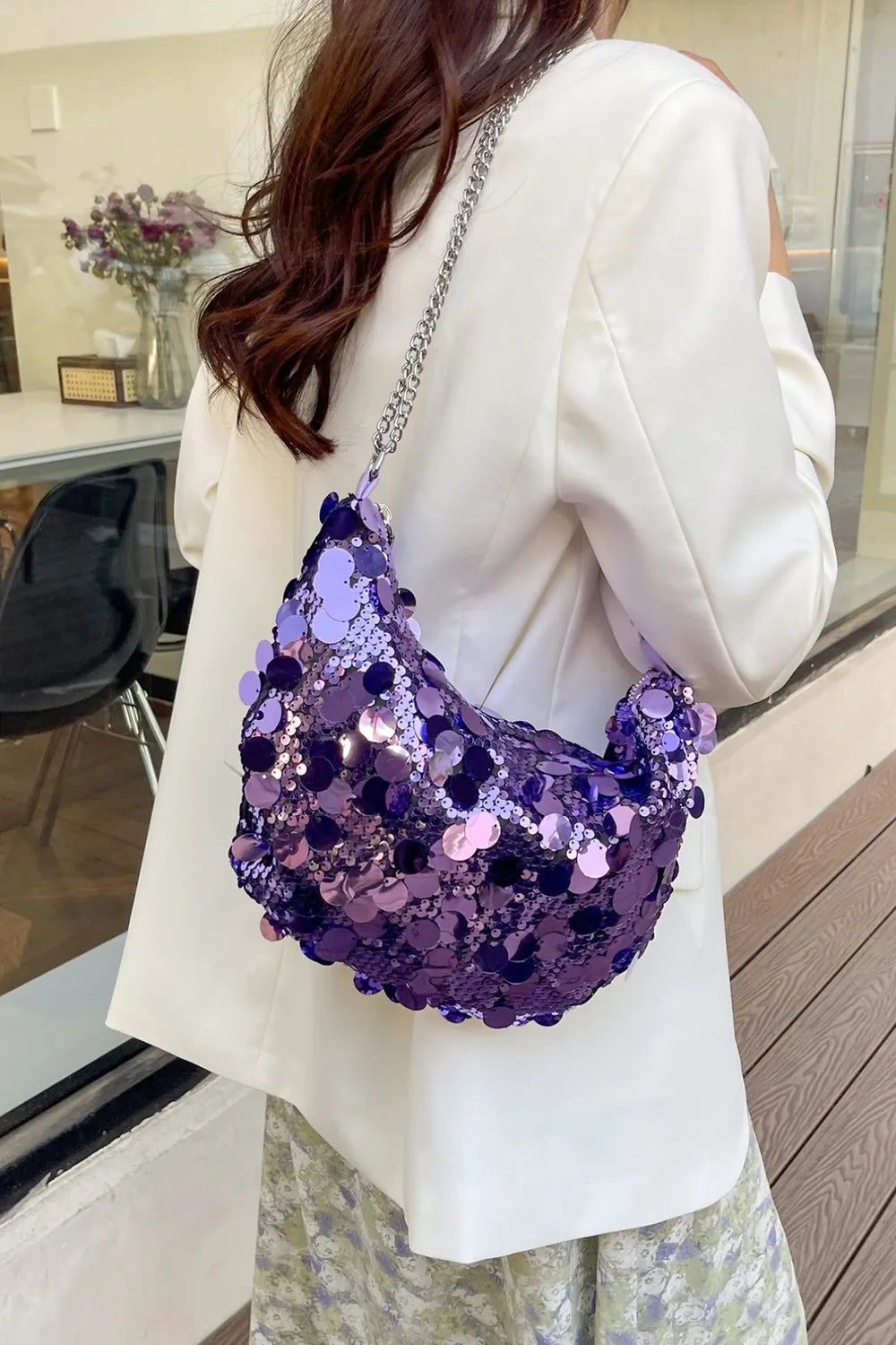Sequin Chain Crossbody Bag - V.I.P Digital Presence