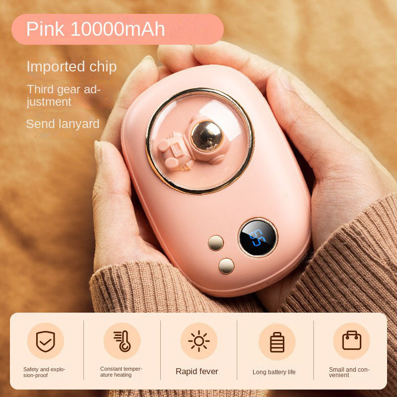 Mini Space Number Display Warm Hand Treasure 2-in-1 Warm Hand Treasure Charging - V.I.P Digital Presence
