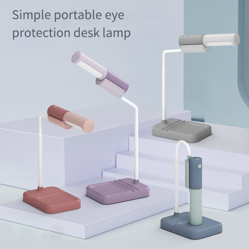 New LED Simple Eye Protection Desk Lamp USB Rechargeable Infinitely Variable Light Student Reading Desktop Small Desk Lamp - V.I.P Digital Presence