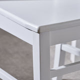 Roshan Farmhouse Acacia Wood Dining Chairs, White (Set of 2) - V.I.P Digital Presence