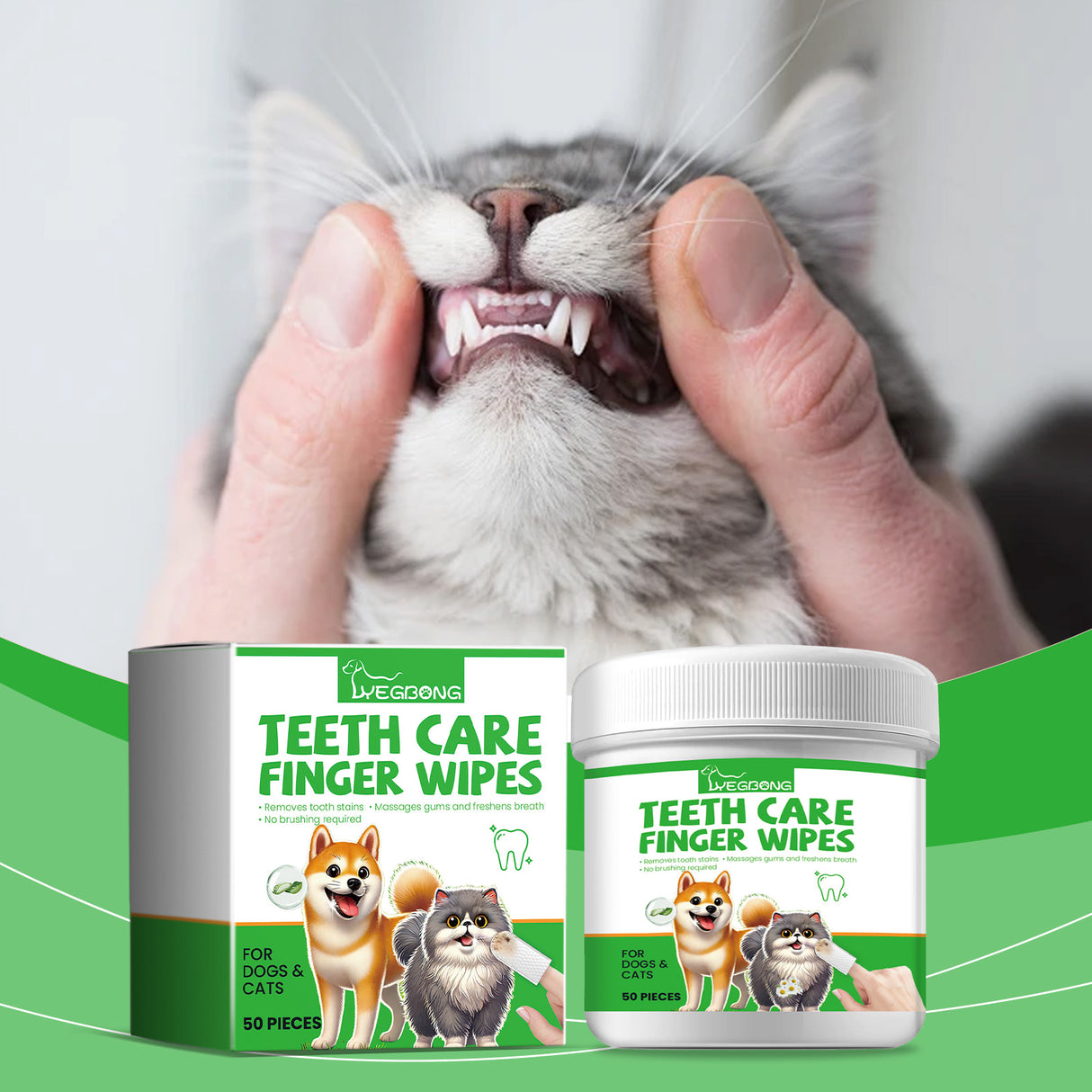 Dog And Cat Tooth Wipes, Pet Dog Mild Tooth Cleaning Tartar Stains Fresh Breath Wipes - V.I.P Digital Presence