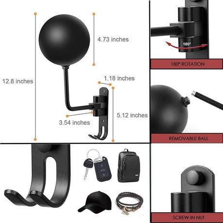 Universal motorcycle helmet rack wall mounted rotating display rack suitable for various desktop non punching placement racks - V.I.P Digital Presence