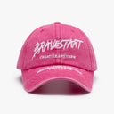 Gorra de béisbol sencilla y moderna para exteriores, versátil, con ala curva y bordado de letras para hombre y mujer, con lengüeta plana y cara lavada.