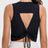 Drawstring Cutout Round Neck Active Tank - V.I.P Digital Presence
