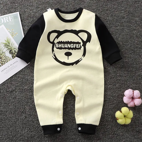 2024 Spring Autumn 0-2 Years Old Baby Romper Baby Jumpsuit Boys Girls Long-sleeved Trousers Newborn Romper Climbing Clothes - V.I.P Digital Presence
