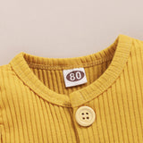 Baby Clothes Set Toddler Boys Girls Solid Sleeveless Button Vest Tops+shorts Outfits Set roupa bebes menina newborn clothes - V.I.P Digital Presence