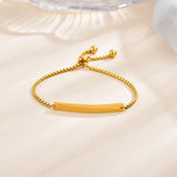 Stainless steel personalized engraved three color curved bracelet simple and personalized women's bracelet - V.I.P Digital Presence