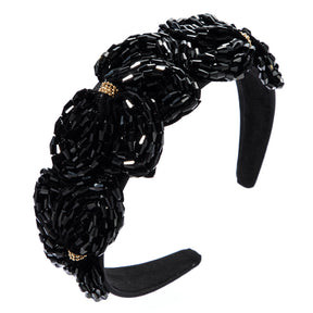 High Quality Hair Hoop Ladies Hand-String Crystal Flower Shape Super Flash Wide-Brimmed Head Hoop Fashion Trendy Hair Press - V.I.P Digital Presence
