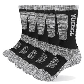 5 Pairs Of Men's Comfortable Breathable Pure Cotton Socks With Thickened Terry Bottom For Cycling Hiking Skiing Outdoor Sports Socks - V.I.P Digital Presence