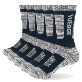 5 Pairs Of Men's Comfortable Breathable Pure Cotton Socks With Thickened Terry Bottom For Cycling Hiking Skiing Outdoor Sports Socks - V.I.P Digital Presence