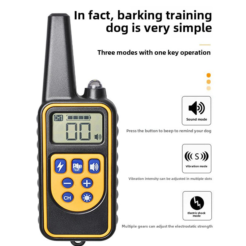 Dog training supplies - bark control device. The collar features electric shock and vibration for training. - V.I.P Digital Presence
