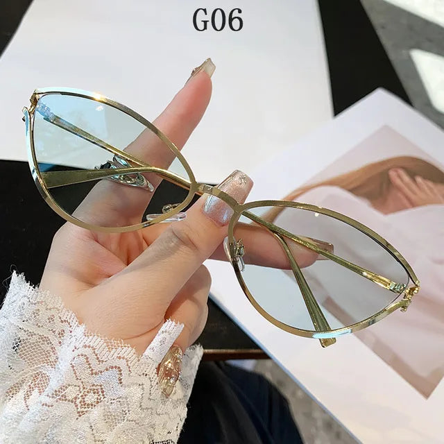 Cat Eye Sunglasses Women Trendy Vintage Vacation Designer Luxury Glasses Lentes De Sol Mujer Lunette Soleil Femme Vasos - V.I.P Digital Presence