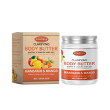 Crema hidratante de mantequilla cítrica de mango que hidrata y nutre la piel seca.