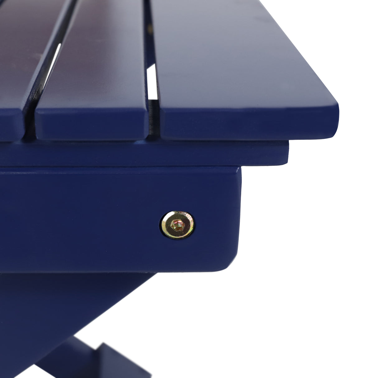 Outdoor Folding Wooden Side Table, Navy Blue, 15"D x 22.75"W x 18.25"H - V.I.P Digital Presence