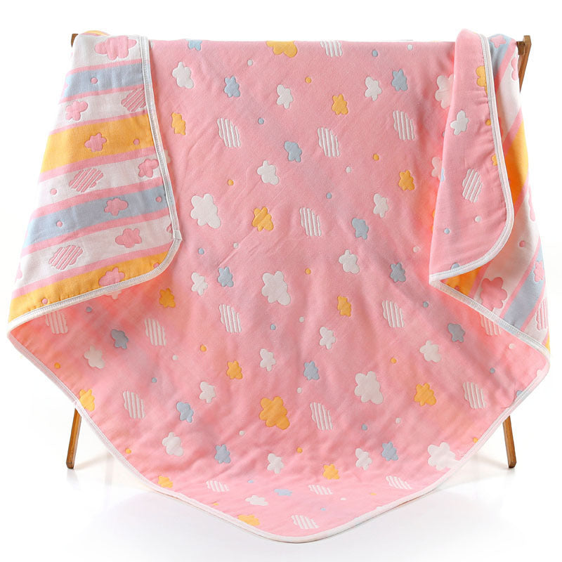 110*110cm Parent-child Baby Summer Bedding Sofa Quilt 100% Cotton Baby Blanket Child Quilt 6 Layers Muslin Swaddle for Newborns - V.I.P Digital Presence