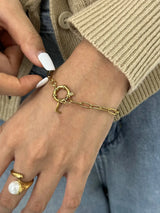 18K Gold-Plated Stainless Steel Letter L Bracelet - V.I.P Digital Presence