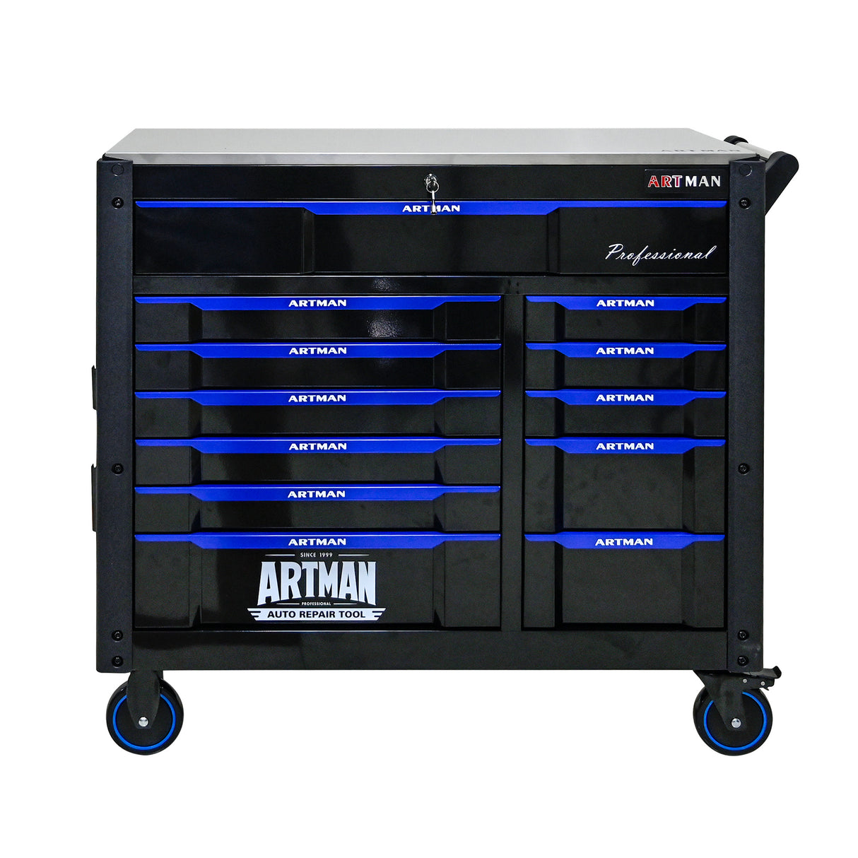 12-Layer Drawer Multi-Purpose Tool Car, With Wheels, Iron Top - V.I.P Digital Presence