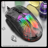 Luminous wireless Bluetooth the third mock examination transparent RGB mechanical mouse game video game mute mouse - V.I.P Digital Presence