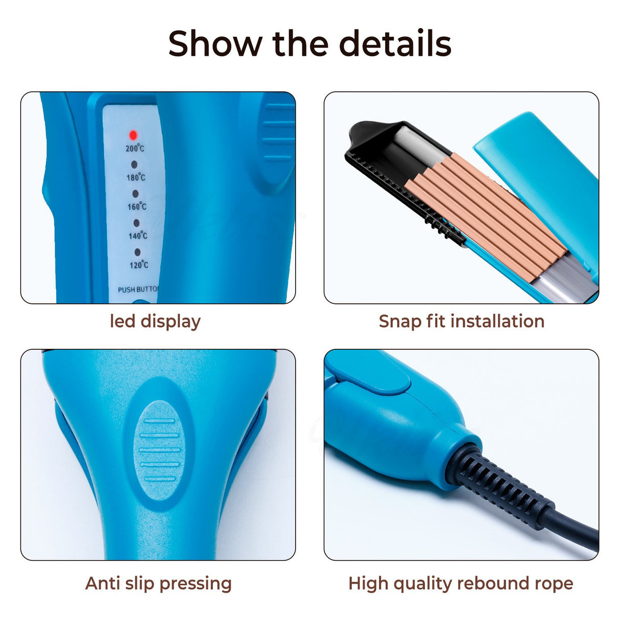 3D hair imprinting  3D Hair Press Iron Hair Straightener Electric Straightening Curling Imprinting 3D Hair Crimper - V.I.P Digital Presence