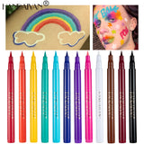 HANDAIYAN 12 Color Matte Color Eyeliner Quick-Drying And Not Easy To Smudge Liquid Eyeliner Pen 12 Pack Eyeliner - V.I.P Digital Presence