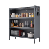 3 Tier Pantry Storage Cabinet Baker Racks for Kitchen with Storage Kitchen Pantry Storage Cabinet Microwave Rack Storage Rack - V.I.P Digital Presence