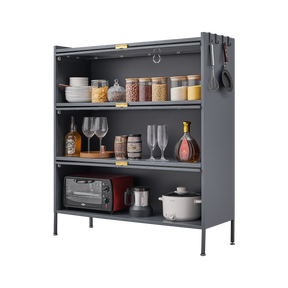 3 Tier Pantry Storage Cabinet Baker Racks for Kitchen with Storage Kitchen Pantry Storage Cabinet Microwave Rack Storage Rack - V.I.P Digital Presence