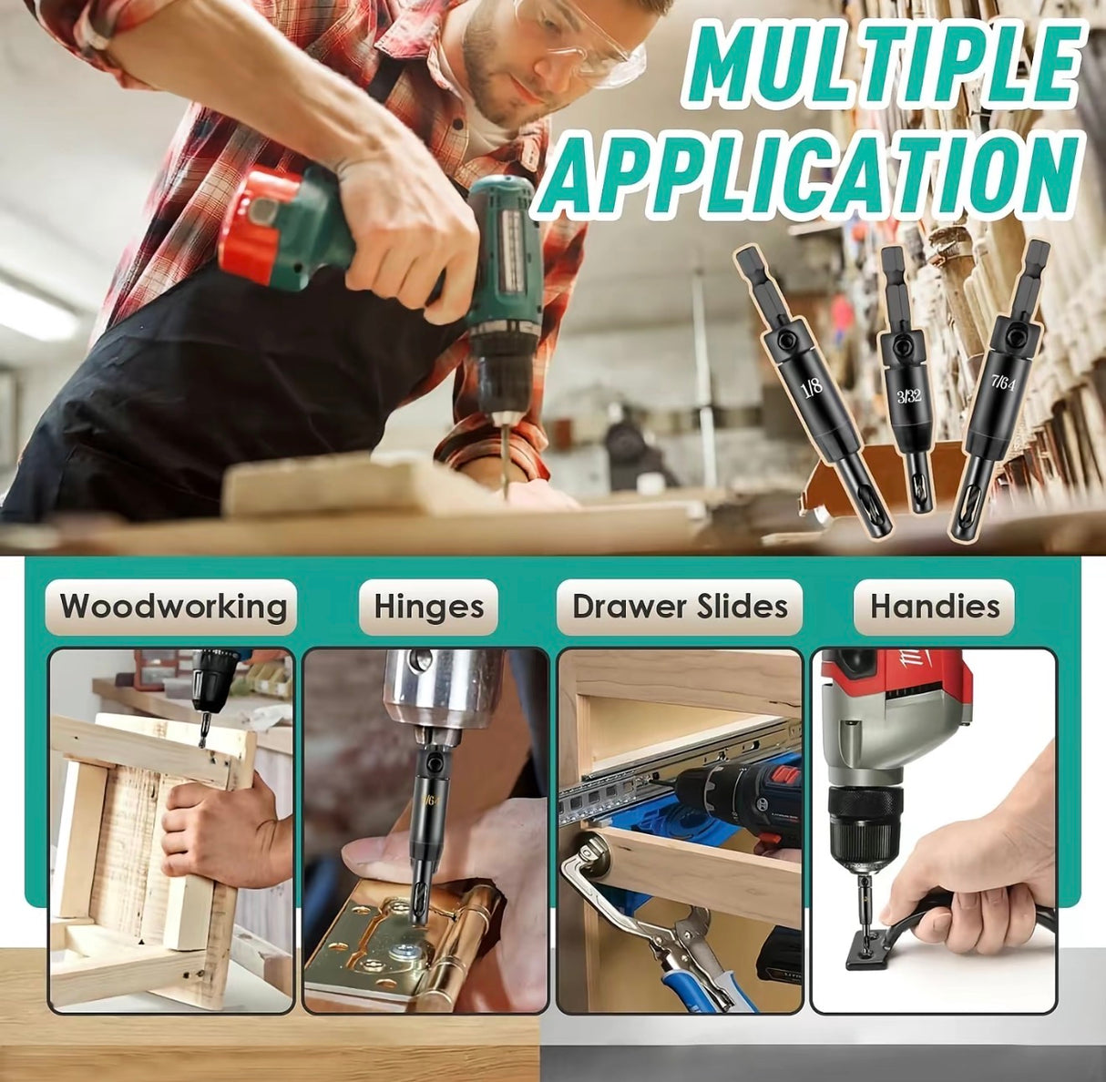 CenterDrill Hinge Drill Bit Set