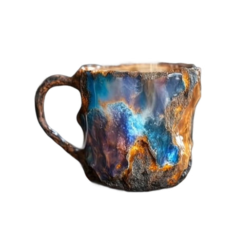 Healing & Spiritual Gifts: New Multi-Color Natural Mineral Crystal Mug. Colorful Crystal Christmas Mug for Coffee, Perfect for Festival. - V.I.P Digital Presence