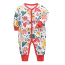 Newborn Footed Pajamas Zipper Girl and Boy Romper Long Sleeve Jumpsuit Cotton Solid White Fashion 0-24 Months Baby Clothes - V.I.P Digital Presence