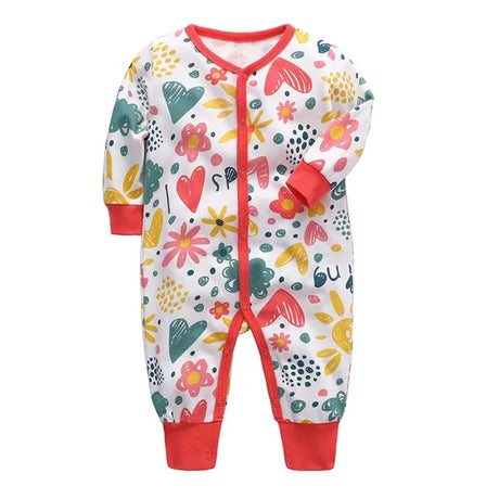 Newborn Footed Pajamas Zipper Girl and Boy Romper Long Sleeve Jumpsuit Cotton Solid White Fashion 0-24 Months Baby Clothes - V.I.P Digital Presence