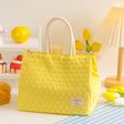 ins style small fresh outdoor large capacity picnic insulation and cold storage bag fashionable diamond pattern zipper lunch box bag student lunch bag - V.I.P Digital Presence