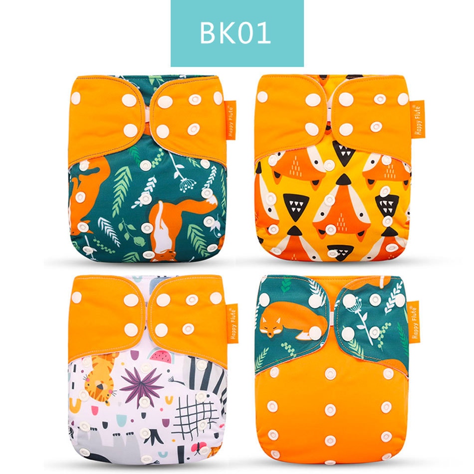 Happy Flute Cloth Diapers for Children Adjustable Wet/Dry Bag Waterproof Babies Diapers Ecological Backpack Reusable 4 pcs/set - V.I.P Digital Presence