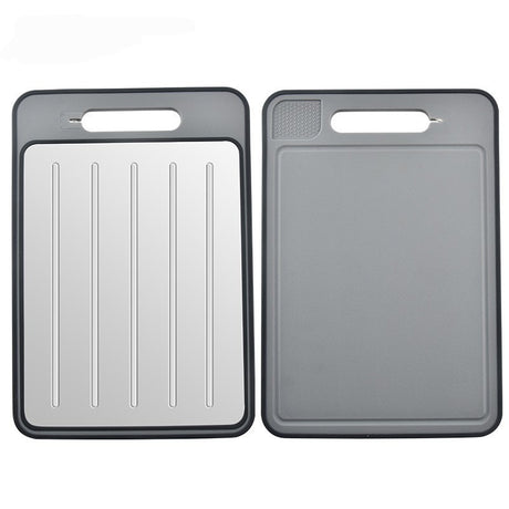 Double Sided Quick Thawing Cutting Board, Aluminum Alloy Spray Cutting Board, Household Cutting Board with Sharpener - V.I.P Digital Presence