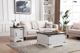 Farmhouse Coffee Table & End Table Barn design Center Table Rustic Cocktail Table with Hinged Lift Top and End Table - V.I.P Digital Presence