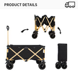 Folding Wagon Heavy Duty Utility Beach Wagon Cart for Sand with Big Wheels - V.I.P Digital Presence