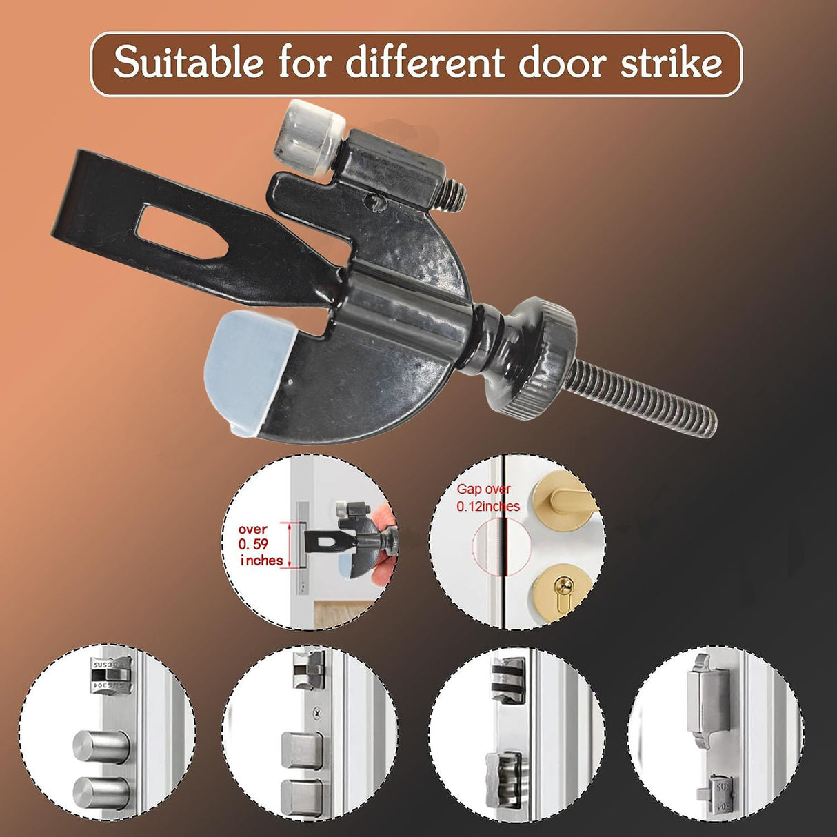 Portable Door Lock Privacy Extra Security Lock Anti Theft Travel Inside Door Locker for Traveling Home Bedroom Apartmen - V.I.P Digital Presence