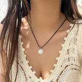 Beach Vacation Conch Shell Tassel Necklace Versatile Countryside Wax Thread Necklace Accessories - V.I.P Digital Presence