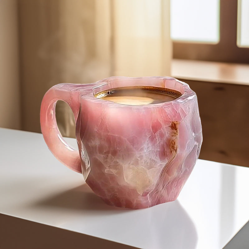 Healing & Spiritual Gifts: New Multi-Color Natural Mineral Crystal Mug. Colorful Crystal Christmas Mug for Coffee, Perfect for Festival. - V.I.P Digital Presence