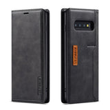 For Apple iPhone13 Calfskin Pattern External Card Simple Flip Phone Case Business Bracket