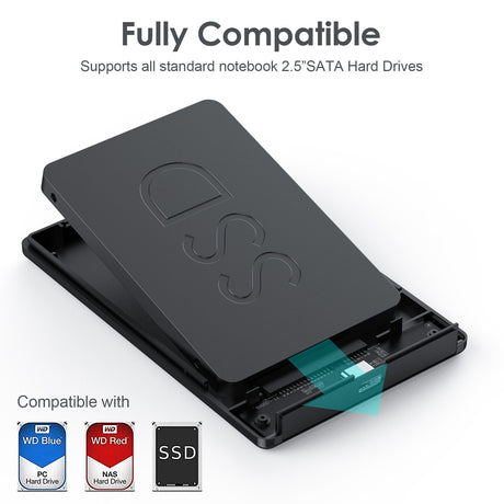 2.5-inch SATA portable hard drive box USB 3.0 portable hard drive protection box - V.I.P Digital Presence