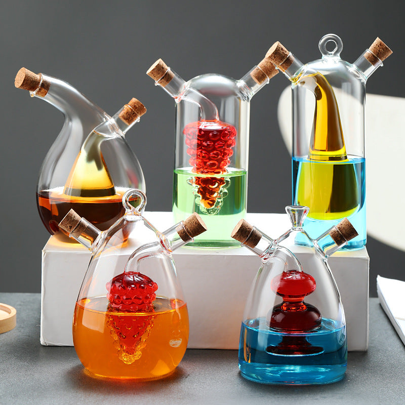 Kitchen Storage Sealed Bottles, Double-layer 2-in-1 Glass Bottles, Oil, Vinegar, Sauce, Seasoning Bottles, Kitchen Tools - V.I.P Digital Presence